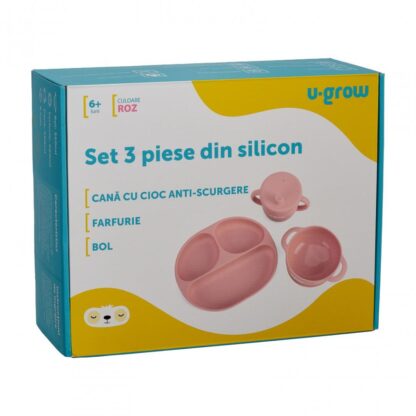 Set of 3 silicone pieces, pink - Image 7