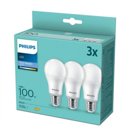 Set of 6 Philips LED bulbs, E27, 12W (100W)