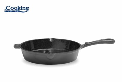 ENAMELED CAST IRON PAN 26 x 5 CM 26x5CM,MARBLE GREY