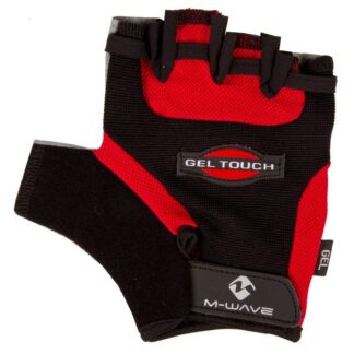 M-WAVE L CYCLING GLOVES, RED-BLACK