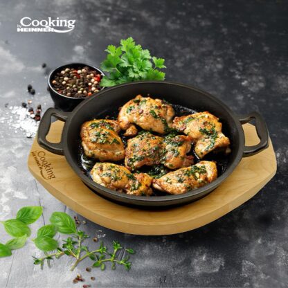 CAST IRON PAN DIA 20 CM, WOODEN BASE - Image 5