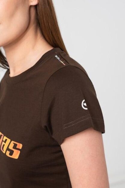 WOMEN'S ORANGE LOGO T-SHIRT COFFEE-XS - Image 3