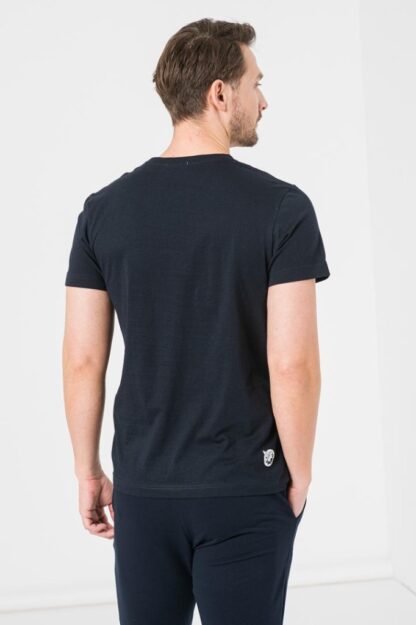 Navy Blue-L Men's Casual T-Shirt - Image 3