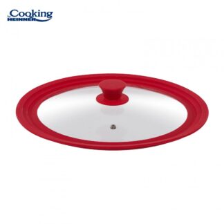 GLASS LID WITH ADJUSTABLE SILICONE EDGE ON 3 SIZES, 28/30/32 CM