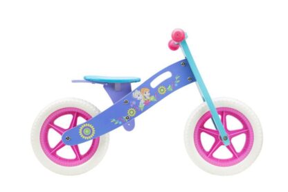 WOODEN BALANCE BIKE, SEVEN, FROZEN MODEL, 12 INCH, MOV BLUE