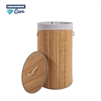 BAMBOO LAUNDRY BASKET ROUND 35x60 CM, 55 L