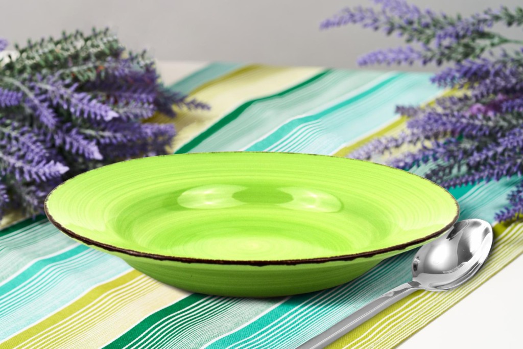 Ceramic pasta plate 22CM, GREEN GALA EU Supplies