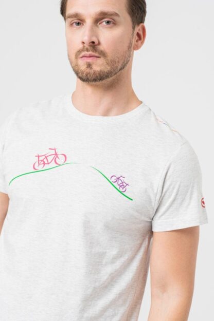 Casual T-shirt Bicycle Family Men Light Gray-Xl - Image 2