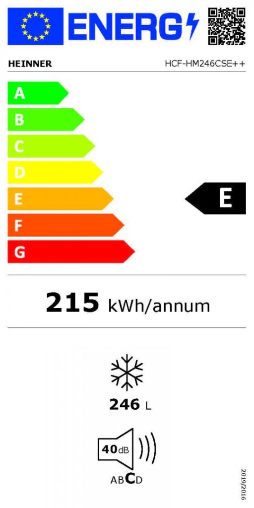 HEINNER HCF-HM246CSE++ REFRIGERATOR - Image 3