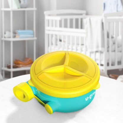 Milk powder container with 3 compartments