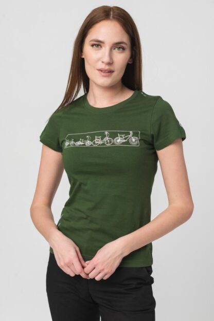 Women's Bottle Green-L Logomulticolor T-Shirt - Image 4