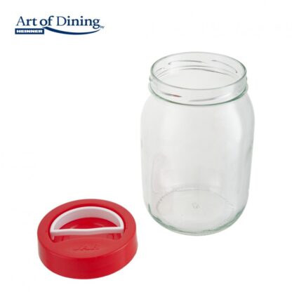 GLASS STORAGE JAR WITH LID,  3 L