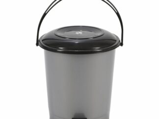 Garbage can with pedal 11.7 L, silver