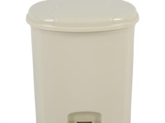 Garbage can with pedal 25L, beige, 30X19.5X40 cm