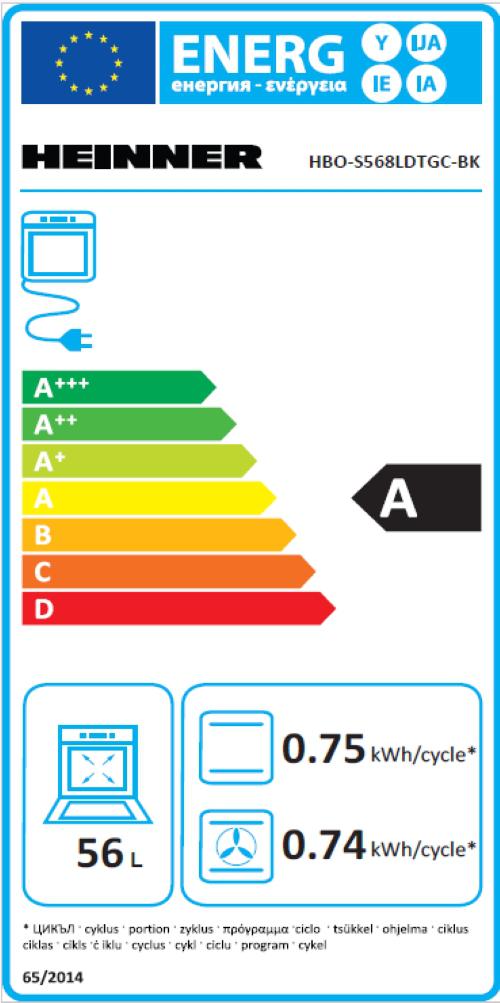 HEINNER HBO-S568LDTGC-BK BUILT-IN OVEN - Image 2