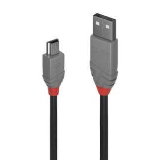 Lindy 0.5m USB 2.0 Type A to Mini-B Cable, Anthra Line