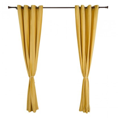 Set of 2 velvet curtains 140x270 cm - Yellow