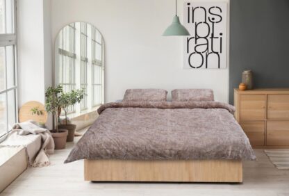 PRINTED VELVET BED SET KING SIZE DUST - Image 4