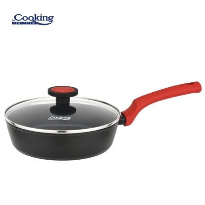 FORGED ALUMINUM PAN + LID 24X6.5CM, REDMOON
