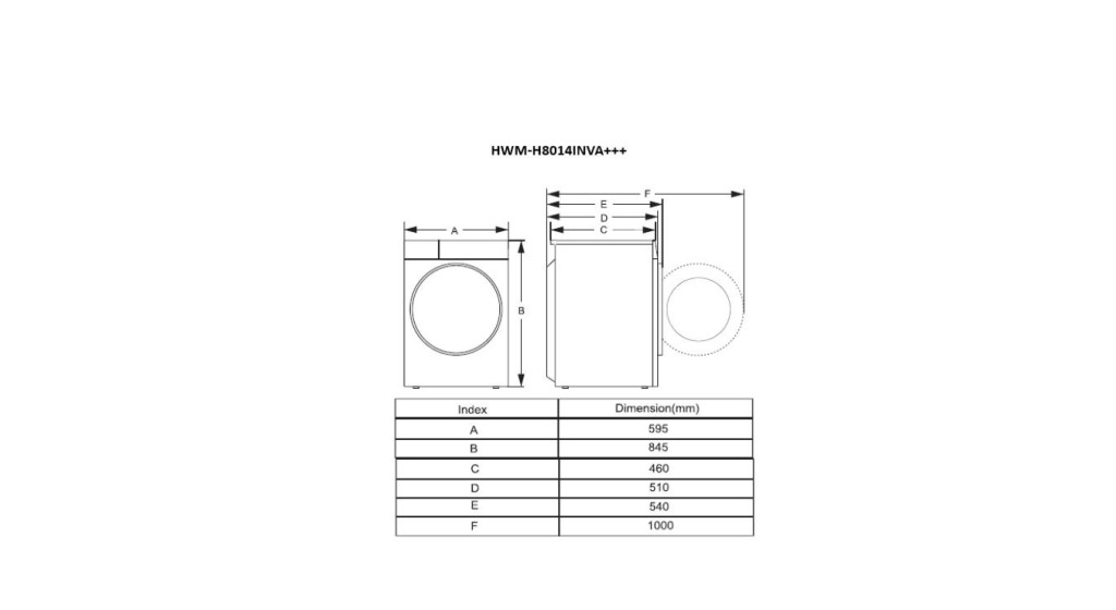 WASHING MACHINE HEINNER HWM-H8014INVA+++ - Image 3