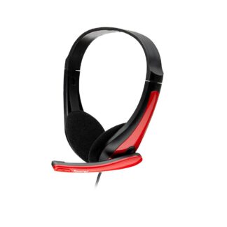 Headphones with Spacer microphone, wired, red