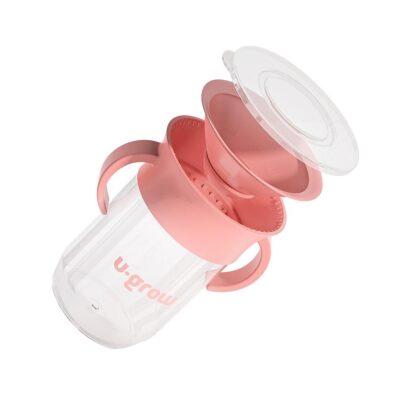 360 degree mug with handles, pink, U-Grow - Image 2