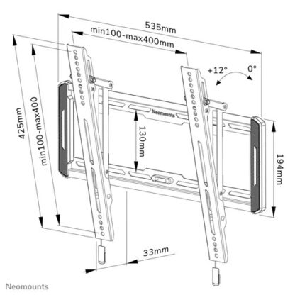 Neomounts Screen TV Wall Mount Tilt 32"-65" - Image 3