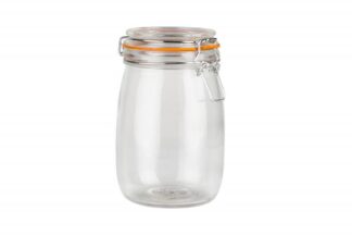 Glass storage jar with lid 1L