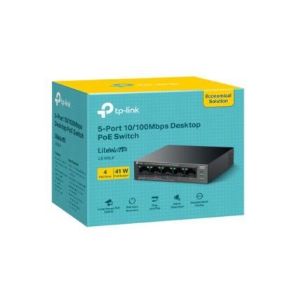 TP-LINK LS105LP 9 PORT 10/100 SWITCH POE - Image 2