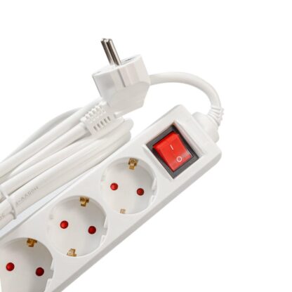 SPACER EXTENSION, connection via Schuko x5 16A 3m White-Grey - Image 4