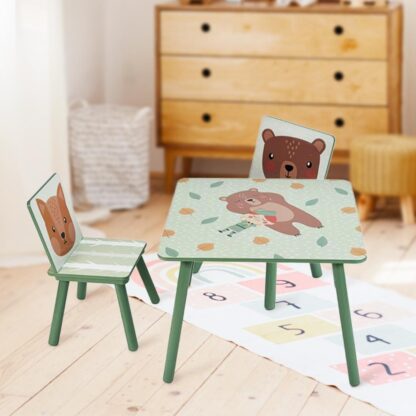 Set of 2 chairs + desk Green Forest - Image 3