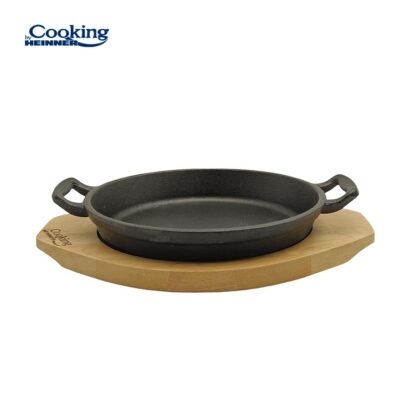 CAST IRON PAN DIA 20 CM, WOODEN BASE - Image 4