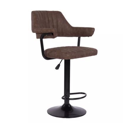 Set of 2 swivel bar stools Vintage Brown