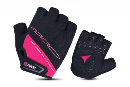 B-RACE GLOVES WITH GEL BLACK/FUCHSIA, L