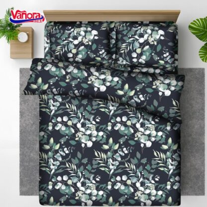 King size cotton bed set, 92 gsm, Jade