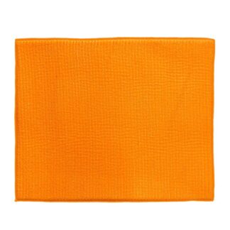 MICROFIBER SUPPORT FOR ORANGE DISHES.