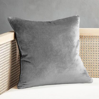 Heinner Home velvet pillowcase, 45x45 cm, Gray