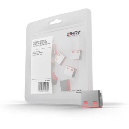 Lindy 10 USB Port Locks PINK no Key - Image 2