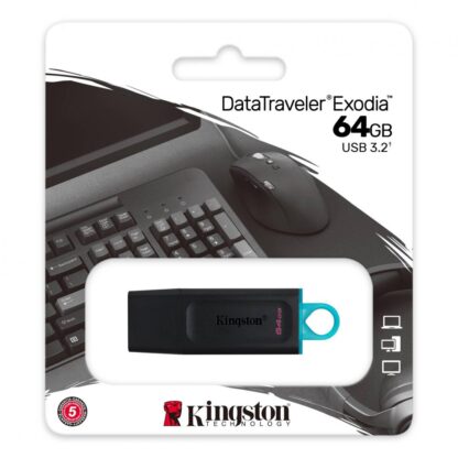 Kingston USB 64GB DATATRAVELER EXODIA 3.2 BK/T