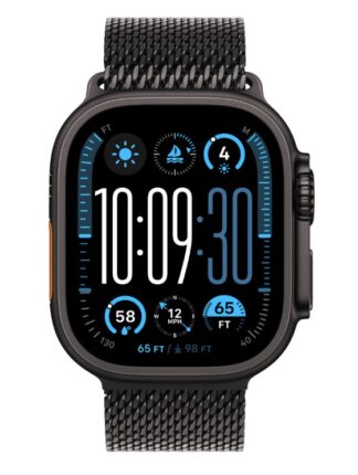 Apple Watch Ultra 2 GPS + Cellular 49mm Black Titanium Case with Black Titanium Milanese Loop - S