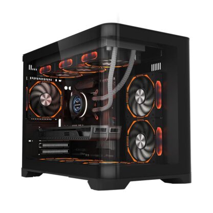 PC Case 1STPLAYER Gaming UV6 BLACK - Image 4