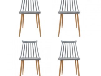 SET OF 4 PIECES GRAY MOON CHAIR