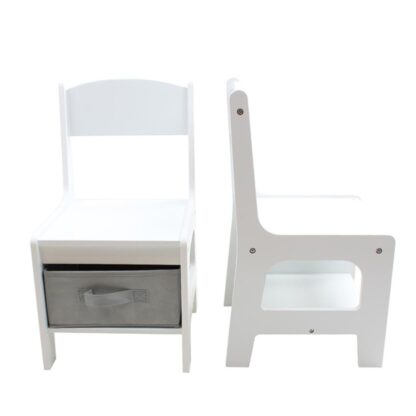 Table and 2 chairs set, white MDF, U-Grow - Image 6