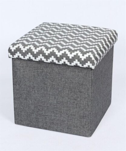 GRAY TEXTILE FOLDING STOOL