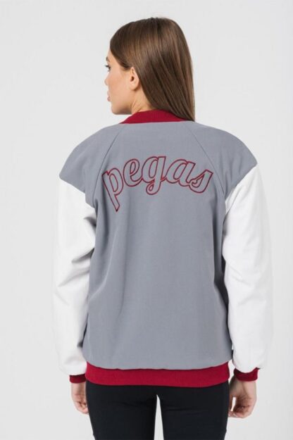 W GRAY GRAY BOMBER JACKET L - Image 3
