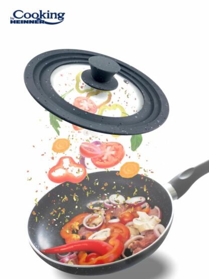 GLASS LID WITH ADJUSTABLE SILICONE EDGE ON 3 SIZES, 22/24/26 cm - Image 4