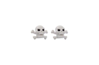 NMX SKULL & BONES VALVE COVER, 2PCS, WHITE