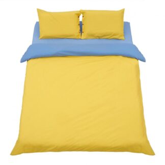 BBC YELLOW/BLUE DOUBLE BED SET