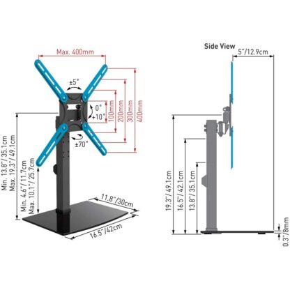 TV MOUNT BRACKET FLAT / CURVED BARKAN 29 "-56" - Image 2