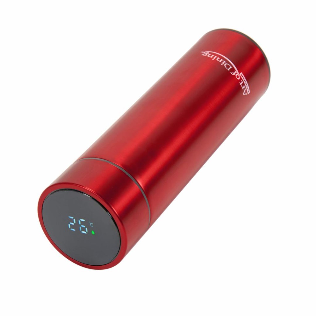 Art of Dining, Thermos stainless steel 450 Ml with led indicator for temperature, Red - Image 2